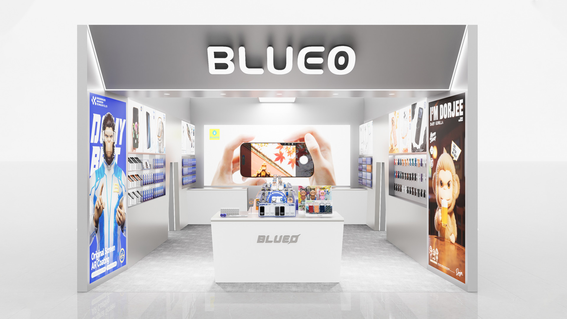 2026香港电子展-Blueo蓝橙展位设计、展位搭建