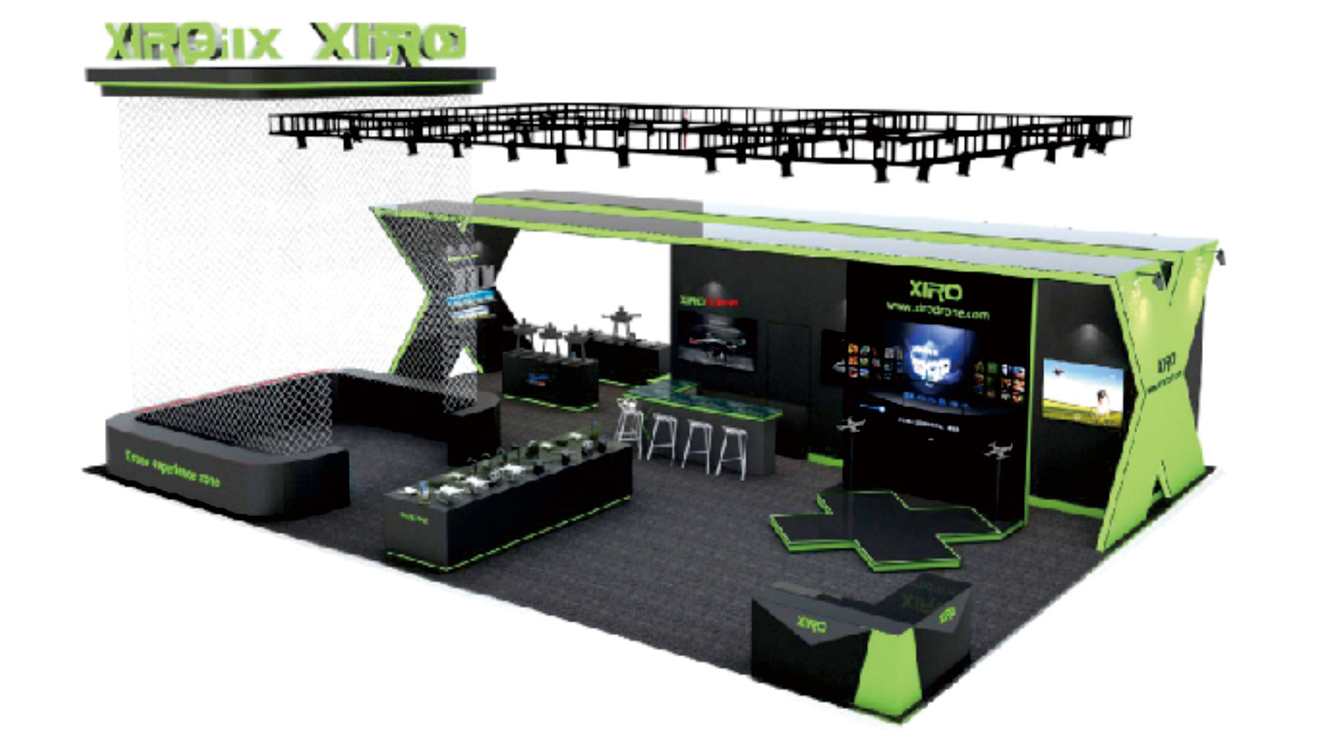 【美国展会】XIRO零度无人机展位设计、展位搭建